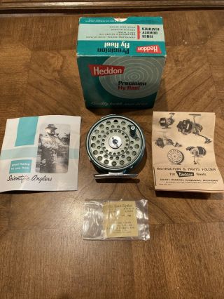 Vintage Heddon 310 Fly Fishing Reel W/ Pamphlets And No - Knot