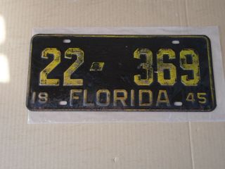 Florida 1945 License Plate,  Ford,  Chevy,  Dodge