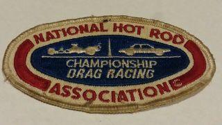 Vintage Nhra Drag Racing Patch National Hot Rod Association