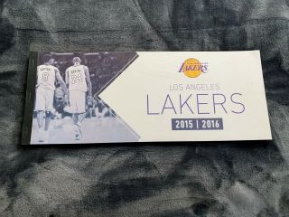 (4) 2015 - 2016 Kobe Bryant Final Season Ticket Book Booklet All 43 Games Lakers