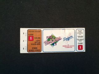 1988 World Series Ticket Stub Game 1 Kirk Gibson Hr Los Angeles Dodgers