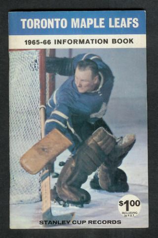 1965 - 66 Toronto Maple Leafs Media Guide Fact Book
