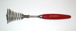Vintage Wooden Handle Siegler Spiral Whisk - 9 " Long