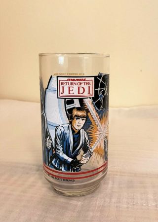 Vintage Star Wars Return Of The Jedi 1983 Burger King Coca Cola Glass