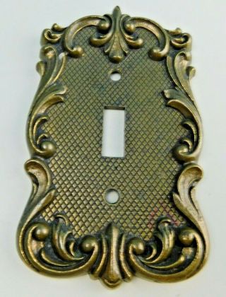 Vintage Antique Brass Finish Light Switch Plate Cover