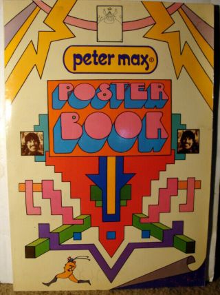 Peter Max Poster Book - Crown 1st Edition 1970 - Vintage Psychedelic 24 Posters