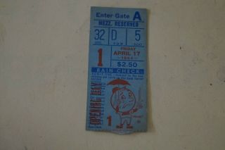 April 17 1964 Mets Ticket Stub First Game At Shea
