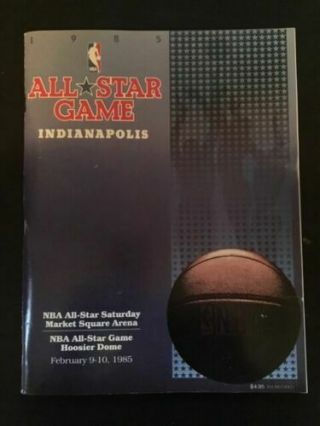 1985 Nba Basketball All - Star Game Program - Michael Jordan First All Star Game