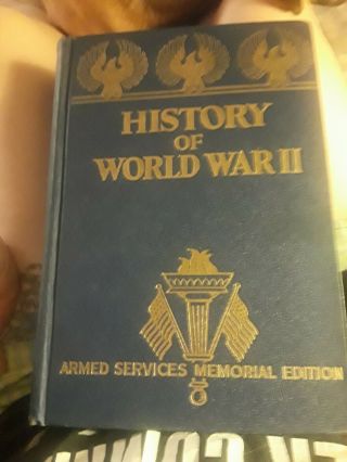 Vintage 1945 History Of World War Ii Armed Services Memorial Edition Book