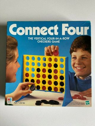 Vintage Milton Bradley Connect Four Vertical 4 - In - A - Row Checkers Game 1998