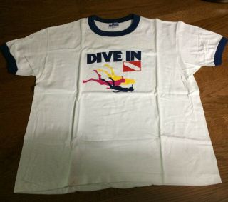Norwegian Cruise Lines M/s Skyward Dive In Vintage 80s T - Shirt White Size Xl