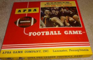 Vintage Apba Football Game,  1981 Version Based On 1979 Season,  28 Teams