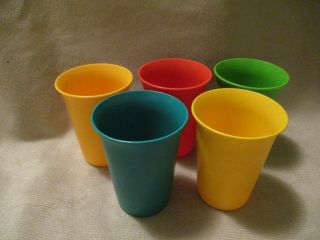 5 Vtg Tupperware Sippy Cups Bell Tumblers 109 8 Oz.  Cups