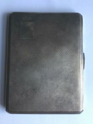 Solid Silver Hallmarked Cigarette Case 159.  9 Grams