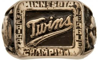 1965 Minnesota Twins American League Championship Ring