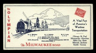 Vintage Milwaukee Road Advertising Ink Blotter 1900s