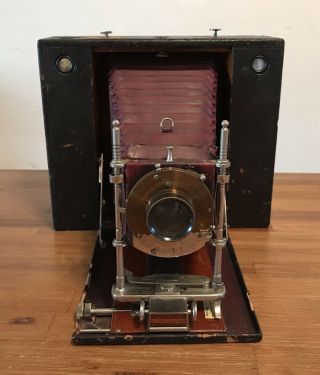 Antique 1898 No.  5 Cartridge Kodak Model E Red Bellows Folding Camera - Work