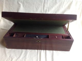 Antique Victorian Mahogany Writing Slope Box.  Minor Restoration.