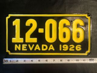 Vintage Nevada 1926 License Plates