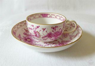 Fine Quality Antique 19th Century Meissen Porcelain Cabinet Cup And Saucer