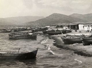 Vintage PRESS Photo Large Of Greece LESVOS Island KALLONI ΛΕΣΒΟΣ Mytilene Boat 2