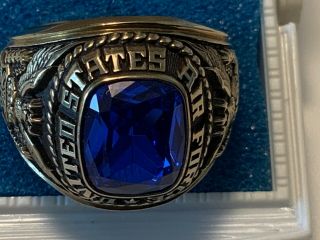 Vintage United States Air Force Gold Tone Ring Jostens Qgt Size 9 1\2