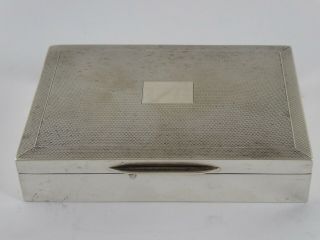 Smart Vintage Art Deco Style Solid Sterling Silver Cigarette Trinket Box 1963