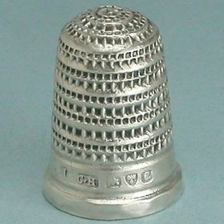 Antique English Sterling Silver Thimble By Charles Horner Hallmarked 1904