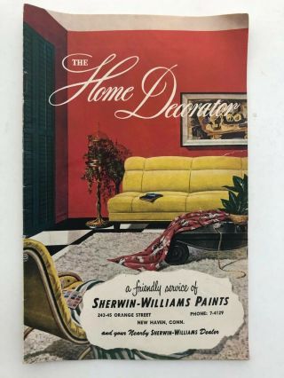 1950 Sherwin - Williams Home Decorator Guide Brochure Book Vtg