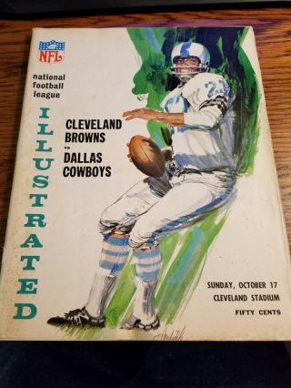 October 17,  1965 Cleveland Browns Vs Dallas Cowboys Program