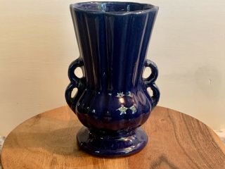 Vintage Mccoy Cobalt Blue 6 " Vase.