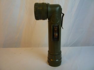 Vintage Mx - 991/u U.  S.  Military Angle Signal Flashlight With Color Filter Lenses