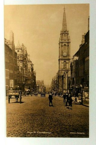Edinburgh Scotland High Street Vintage Postcard