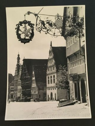 Vintage Photo Has German Symbol On Back Of Berlin Germany City Street View 4142
