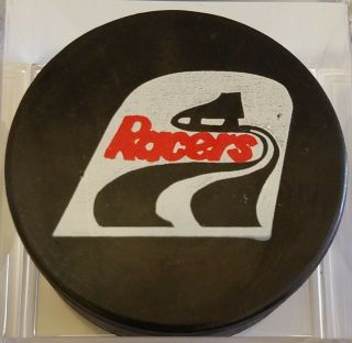 1975 - 78 Wha Indianapolis Racers Vintage Official Size Puck Made In Czechoslovaki