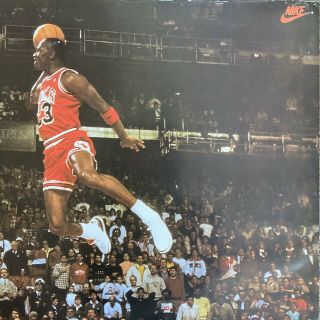 Vintage 1992 Nike Michael Jordan Chicago Bulls Poster Rare