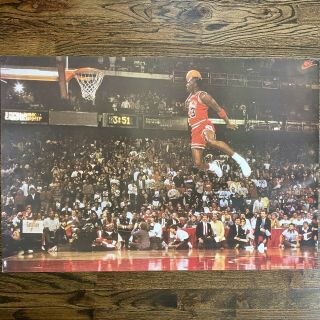 Vintage 1992 Nike Michael Jordan Chicago Bulls Poster Rare 2