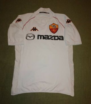 As Roma Italy 10 Totti 2002/2003 Away Football Shirt L Size Mazda Kappa