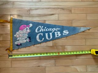 Early 1950’s Vintage Chicago Cubs Pennant Baseball 1940’s 1950’s 1960 Full Size