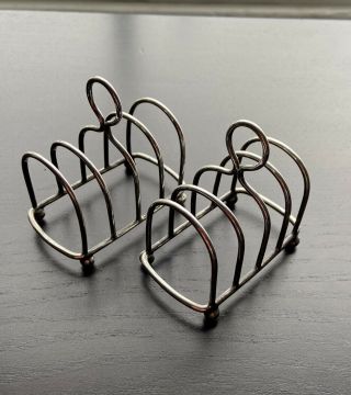 Solid Silver Toast Racks.  Goldsmiths And Silversmiths Co London 1923