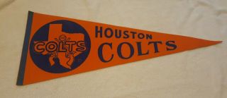 Vintage Houston Colts.  45’s Full Size Pennant