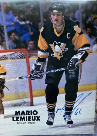 Psa/dna Cert Auto Wayne Gretzky & Mario Lemieux Autograph Hockey Mag Signed