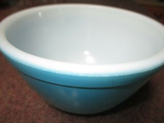 Vintage Pyrex T.  M.  Reg 401 Small Nesting Blue Bowl Chips Thicker Primary Color P