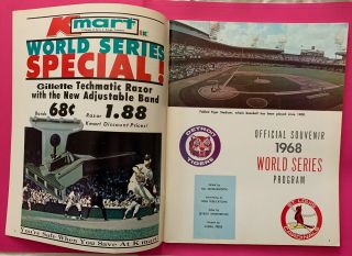 1968 World Series Program Detroit Tigers Champs St.  Louis Cardinals 3