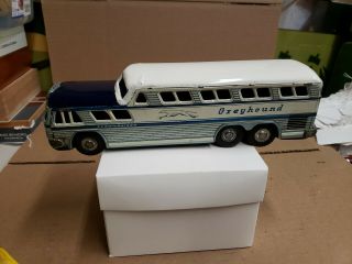 Vintage Tin Toy Friction Greyhound Bus 11 " Scenic Cruiser.