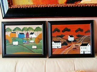 Vintage Pair Oil Painting By The Same Artist,