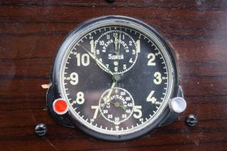 Vintage Russian Mig Military Aircraft Cockpit Clock Instrument