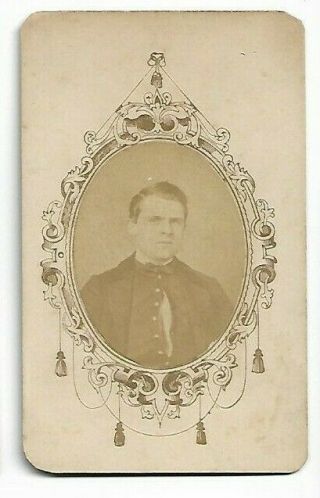 Vintage Cdv; Civil War Era Gentleman - Photo By Unknown (6150)