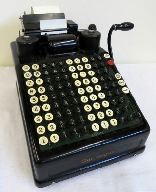 Antique Burroughs Hand Crank Adding Machine