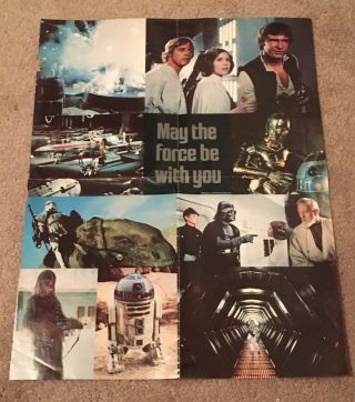 1977 Vintage Star Wars Poster - May The Force Be With You 2